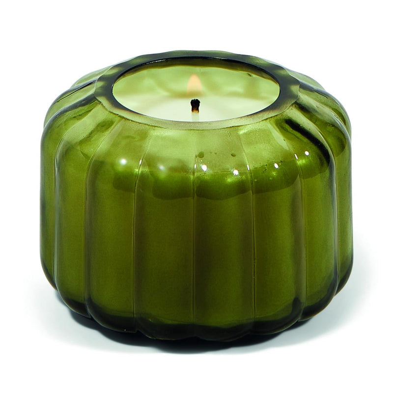 RIBBED GLASS CANDLE - SECRET GARDEN