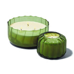 RIBBED GLASS CANDLE - SECRET GARDEN