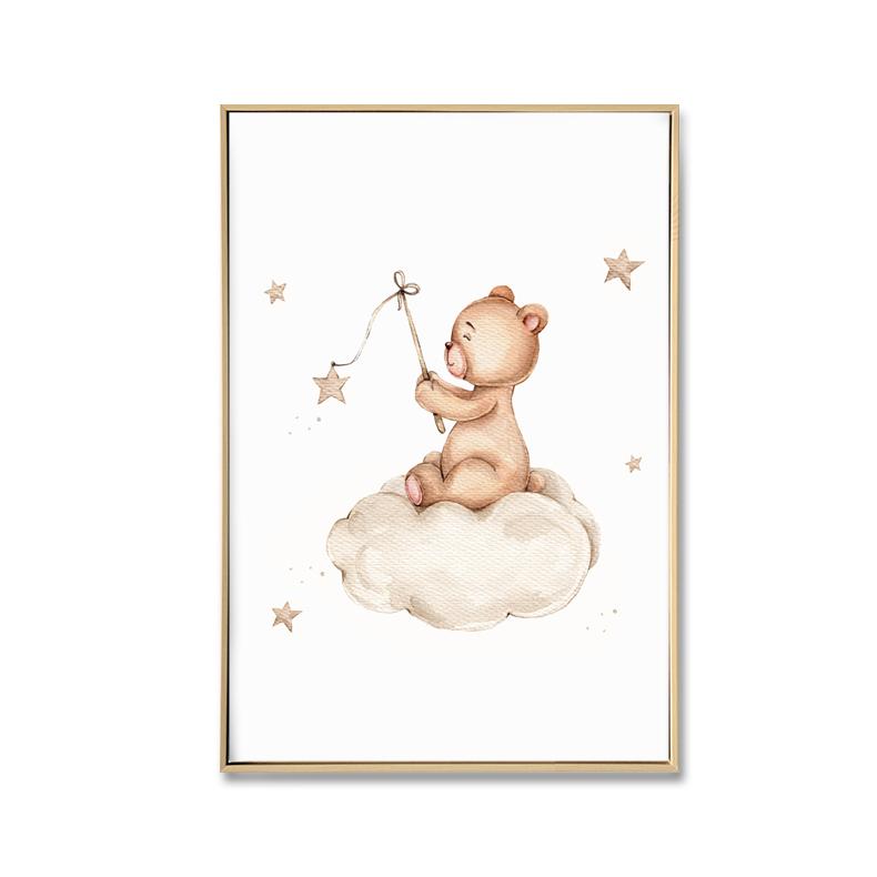 BABY BEAR ON CLOUD CANVAS PRINT