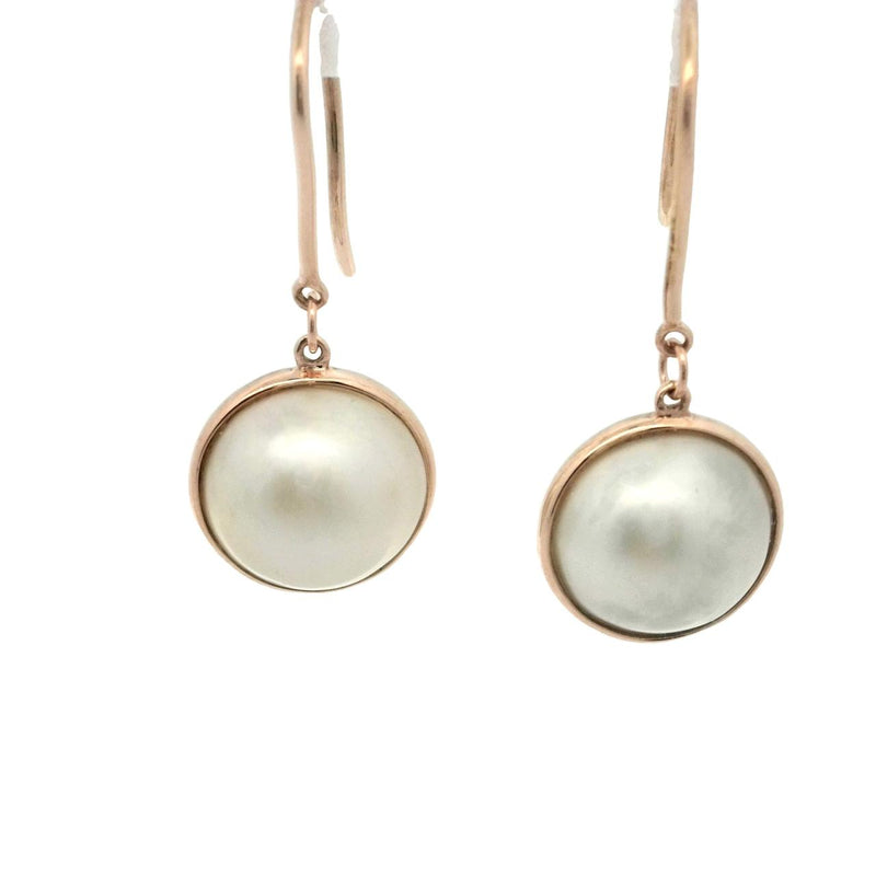 9RG ROUND MABE PEARL EARRINGS