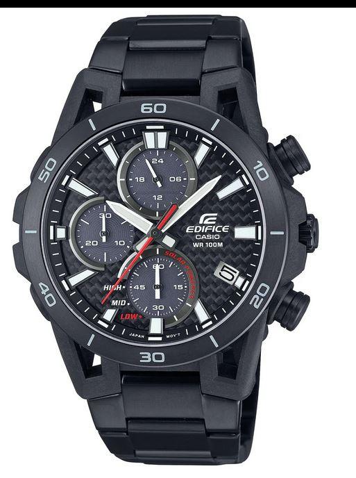 Edifice Sospensione solar s/watch, 100m black face,black s/steel