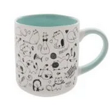 BLACK & WHITE MULTI CAT MUG