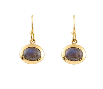 SS/GP LABRADORITE EARRINGS