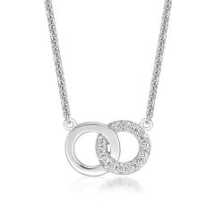 SS DOUBLE CIRCLE NECKLACE