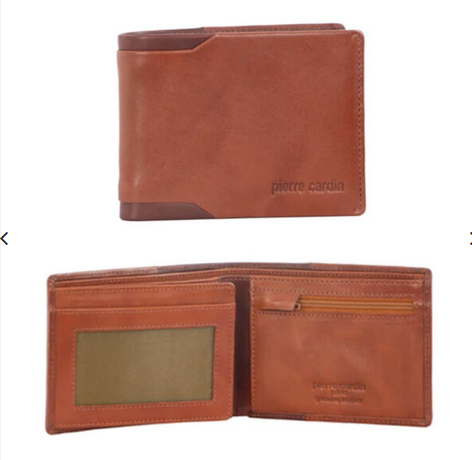 PIERRE CARDIN MENS WALLET COGNAC