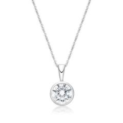 SS CZ PENDANT WITH CHAIN