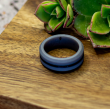 TRAX GREY SILICONE RING - S