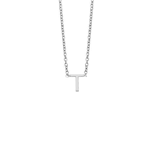 SS LETTER NECKLACE - T