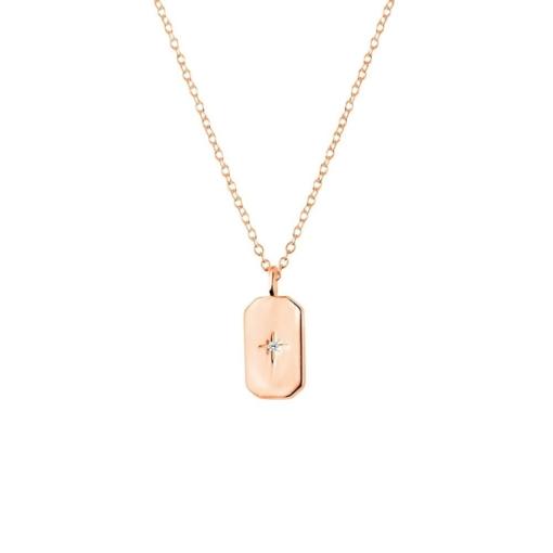 SS / RGP RECTANGLE PENDANT WITH CZ