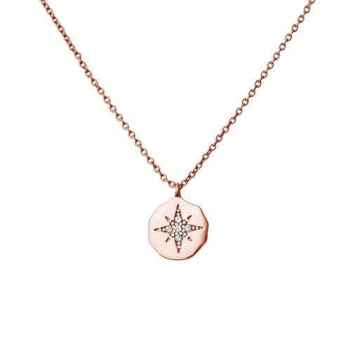 SS / RGP STAR DISC CHARM NECKLACE