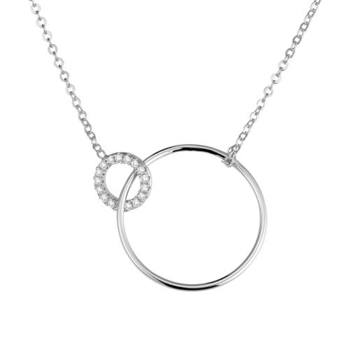 SS INTERLOCKING CIRCLE NECKLACE