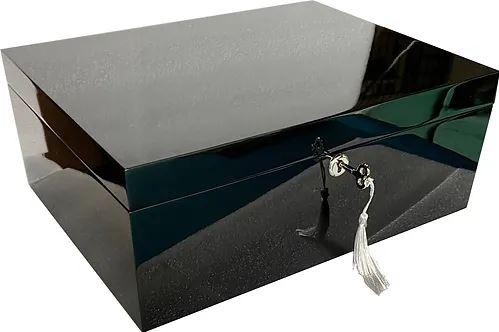 BLACK WOODEN MEDUIM JEWEL BOX