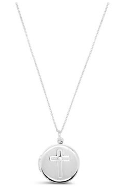 SS CROSS LOCKET NECKLACE