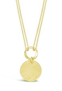 SS BRUSHED MATT GOLD NECKLACE