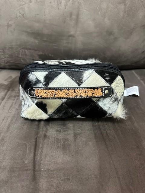 COWHIDE MAKEUP BAG