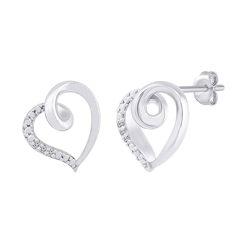 10WG DIAMOND HEART EARRINGS