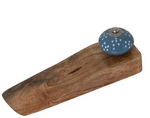 JAYDA DOOR STOP - NATURAL & STEEL BLUE