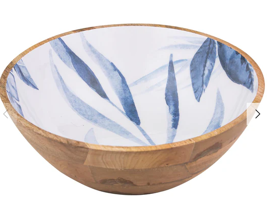 BLUE LAGOON LGE MANGO WOOD BOWL