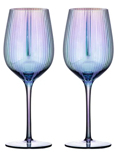 THALIA BLACK PEARL 2PK WINE GLASSES