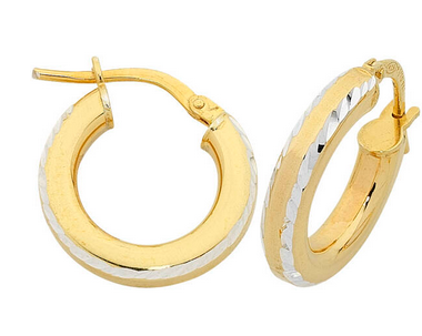 9CT SILVER FILLED HOOP EARRINGS