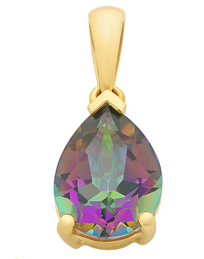 9CT YG MYSTIC TOPAZ PENDANT