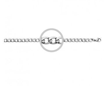 S STEEL OVAL CURB CHAIN - 55CM