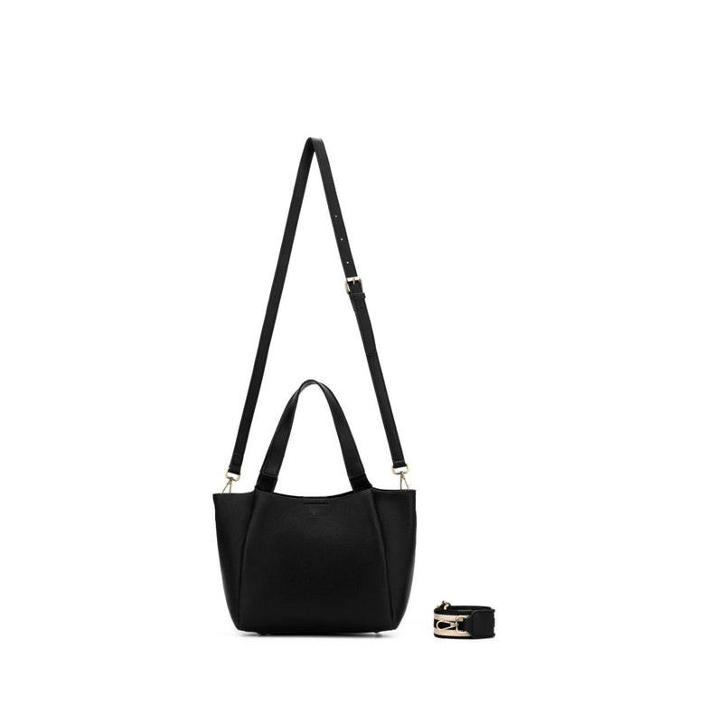 MINI EVELYN BLK TOTE 3 PCE HANDBAG SET