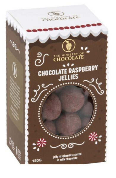 CHRISTMAS CHOC COATED RASPBERRIES