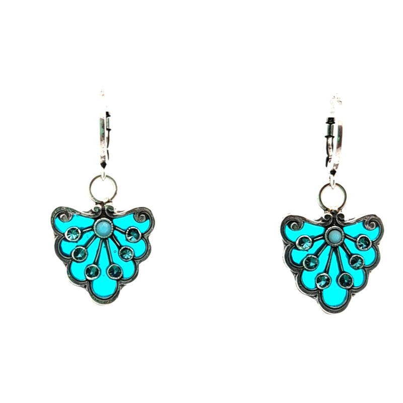 AU BOUT DES REVES TEAL BLUE DROP EARRINGS