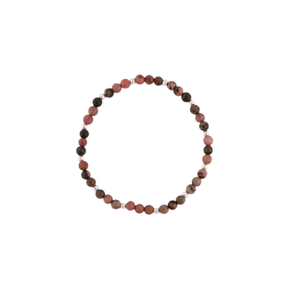 ROUND RHODONITE 4MM GEM BRACELET