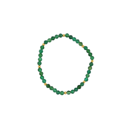 GREEN ONYX 4MM GEM BRACELET