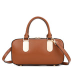 'JADE' BROWN VEGAN LEATHER HANDBAG