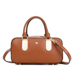 'JADE' BROWN VEGAN LEATHER HANDBAG