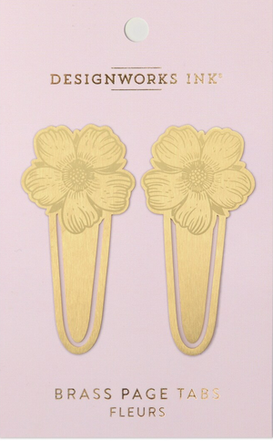 BRASS PAGE TABS - FLEURS