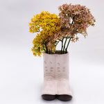 COWBOY BOOTS PINK VASE 16CM