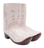 COWBOY BOOTS PINK VASE 16CM