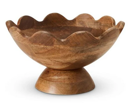 LUCA SCALLOPED PEDESTAL BOWL