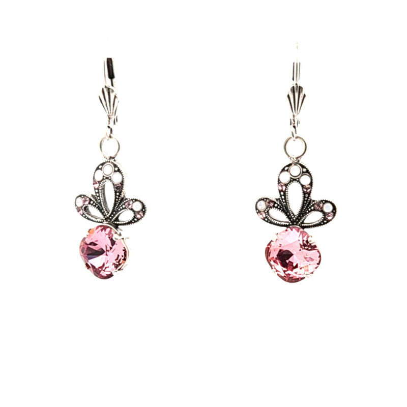 AU BOUT DES REVES PINK DROP EARRINGS