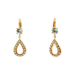 AU BOUT DES REVES GOLD PLATED CLEAR DROP EARRINGS