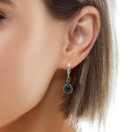 AU BOUT DES REVES GREEN DROP EARRINGS