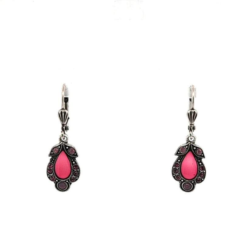 AU BOUT DES REVES PINK DROP EARRINGS