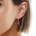 AU BOUT DES REVES PINK DROP EARRINGS