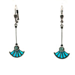 AU BOUT DES REVES TEAL BLUE DROP EARRINGS