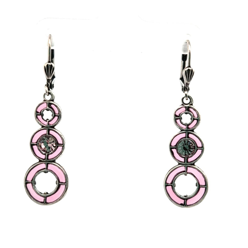 AU BOUT DES REVES PINK DROP EARRINGS