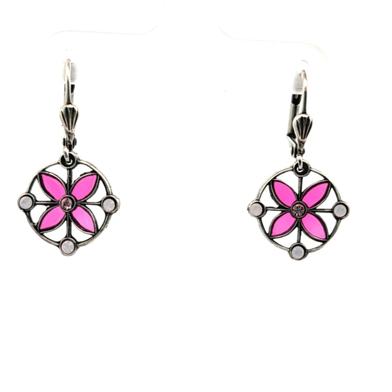 AU BOUT DES REVES PINK DROP EARRINGS