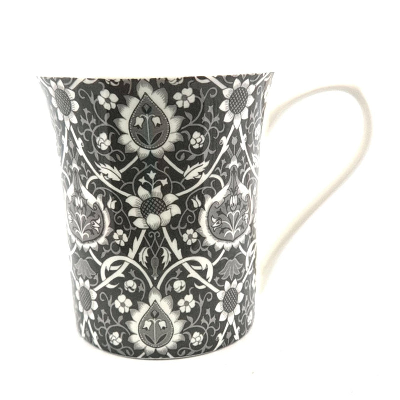 QUEENS FINE BONE CHINA MUG - DARK GREY STORY