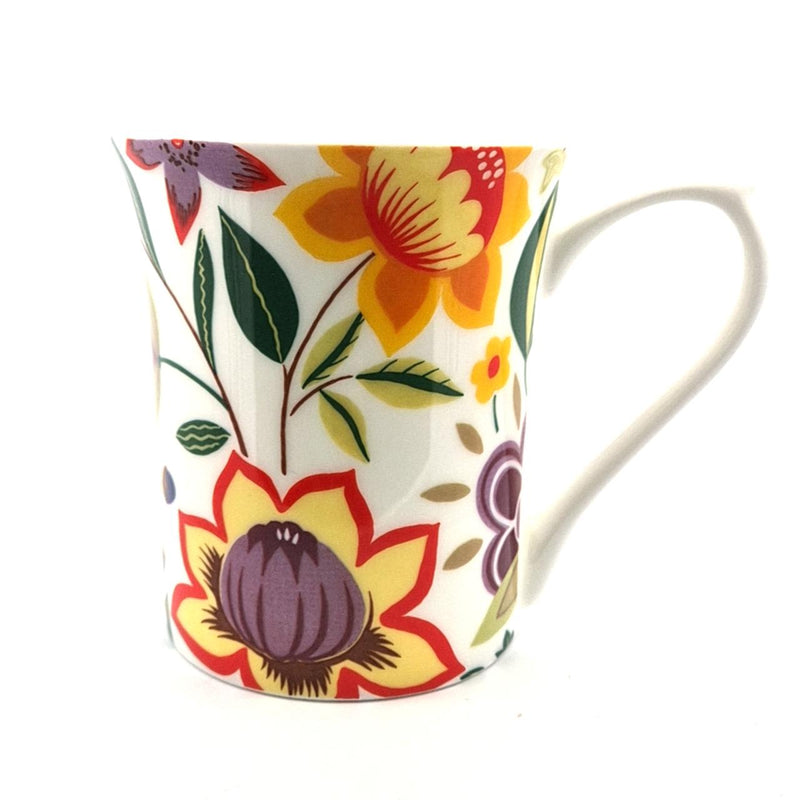 QUEENS FINE BONE CHINA MUG - LARGE HIPPY FLORAL