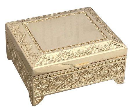 GOLD SQUARE JEWELLERY BOX