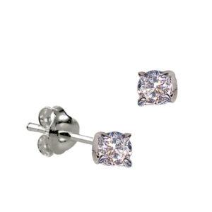 SS CRYSTAL BIRTHSTONE EARRING - APRIL