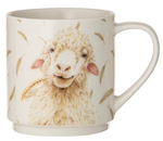 FARMYARD FACES 4PK STACKABLE MUGS